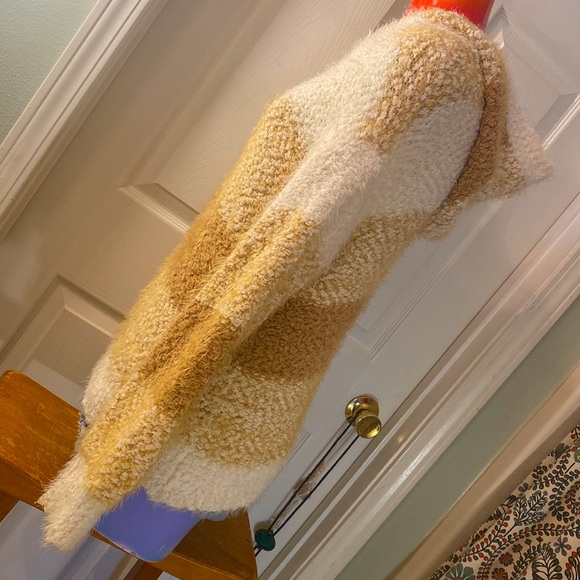 Absolutely Cream and Brown Cowl Neck Sweater - Picture 6 of 12